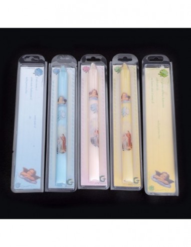 Candele per il battesimo in astuccio