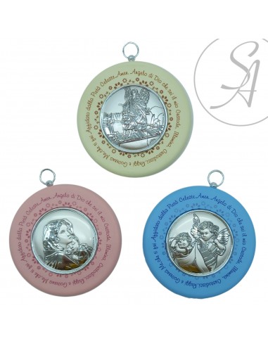 Sopraculla tondo con placca in argento
