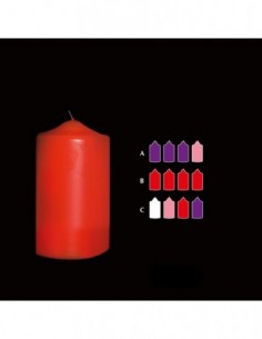 Candele d'avvento colorate opache 80x150 mm  4 pz.