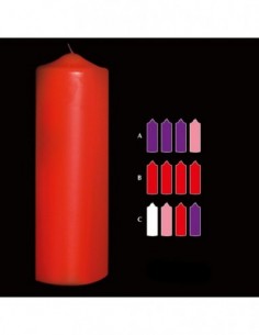 Candele d'avvento colorate opache 80x240 mm  4 pz.