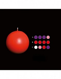 Candele d'avvento colorate opache sferiche 100 mm  4 pz.
