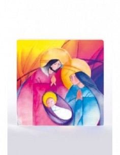 Magnete d'autore in ceramica. soggetto "nativit" quadrato