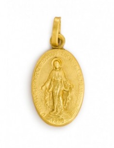 Medaglia miracolosa in oro 0,9 gr