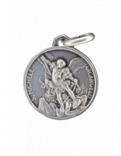 Medaglia di san Michele Arcangelo in argento