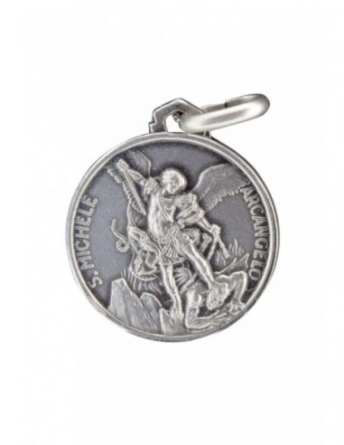 Medaglia di san Michele Arcangelo in argento