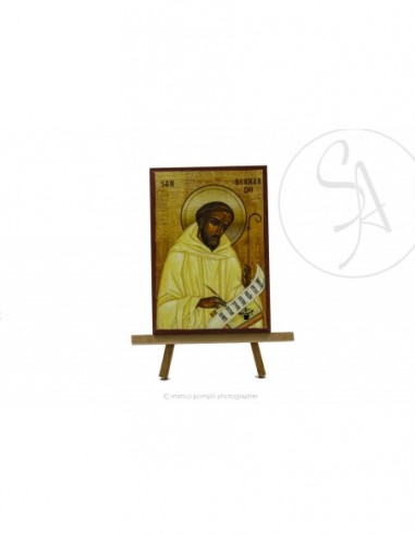 Icona Greca San Bernardo da Chiravalle 17x12 cm