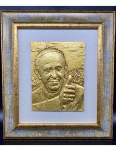 Quadro Papa Francesco Oro