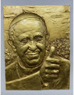 Quadro Papa Francesco Oro 2
