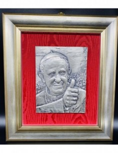 Quadro Papa Francesco Argento 2